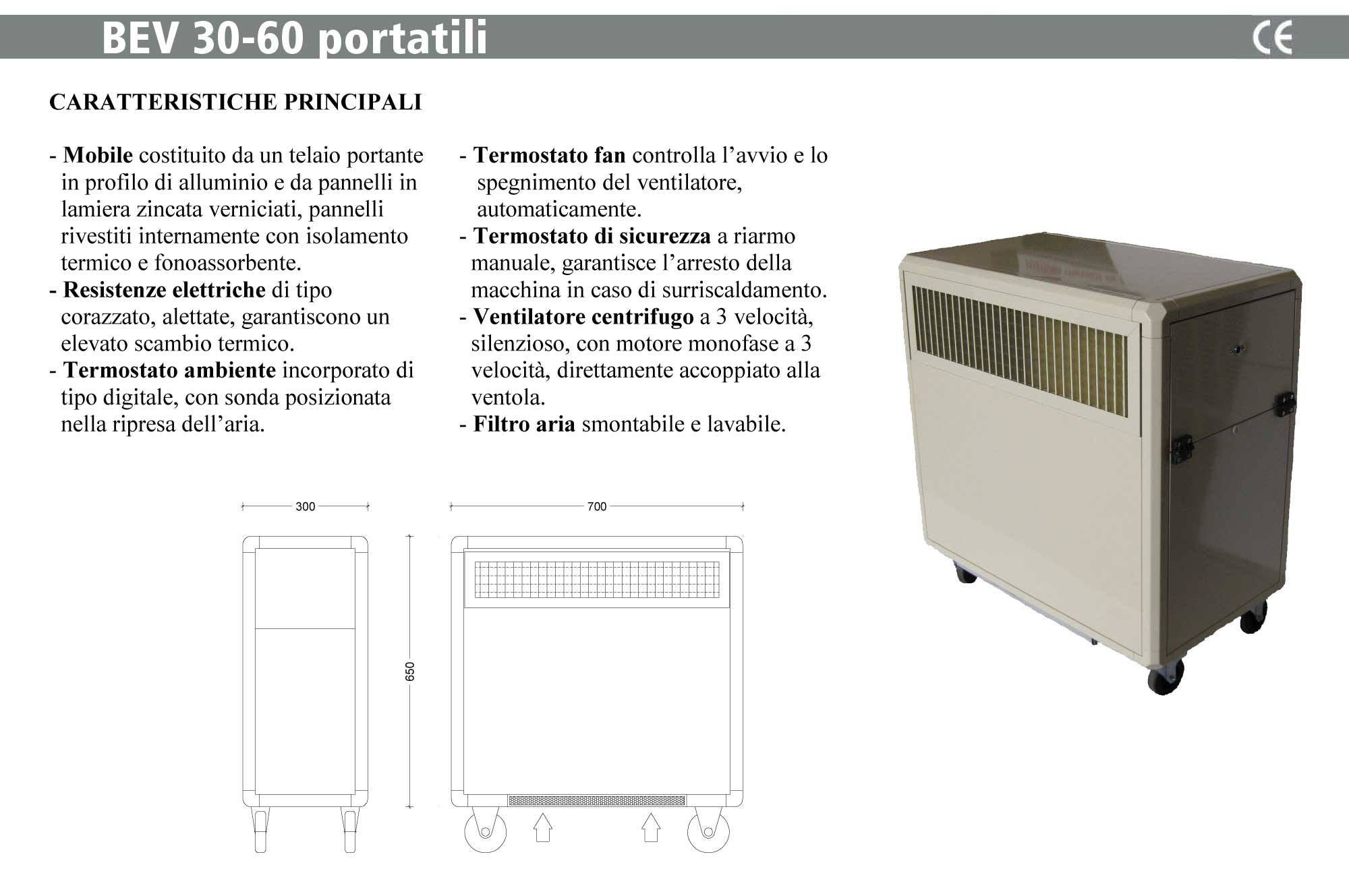 Gruppi termoelettrici ventilati portatili BEV_30-60